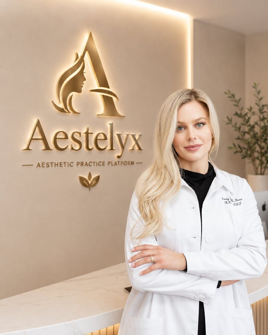 Aestelyx practitioner at the clinic reception